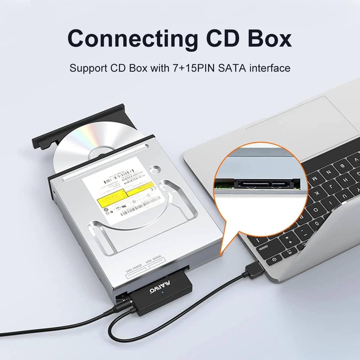 MAIWO ฮาร์ดไดรฟ์ภายนอกสําหรับ 3.5 2.5 นิ้ว SATA SSD HDD อะแดปเตอร์ 24TB 6Gbps USB3.0 พร้อม SD การ์ด + กล่อง CD Reader