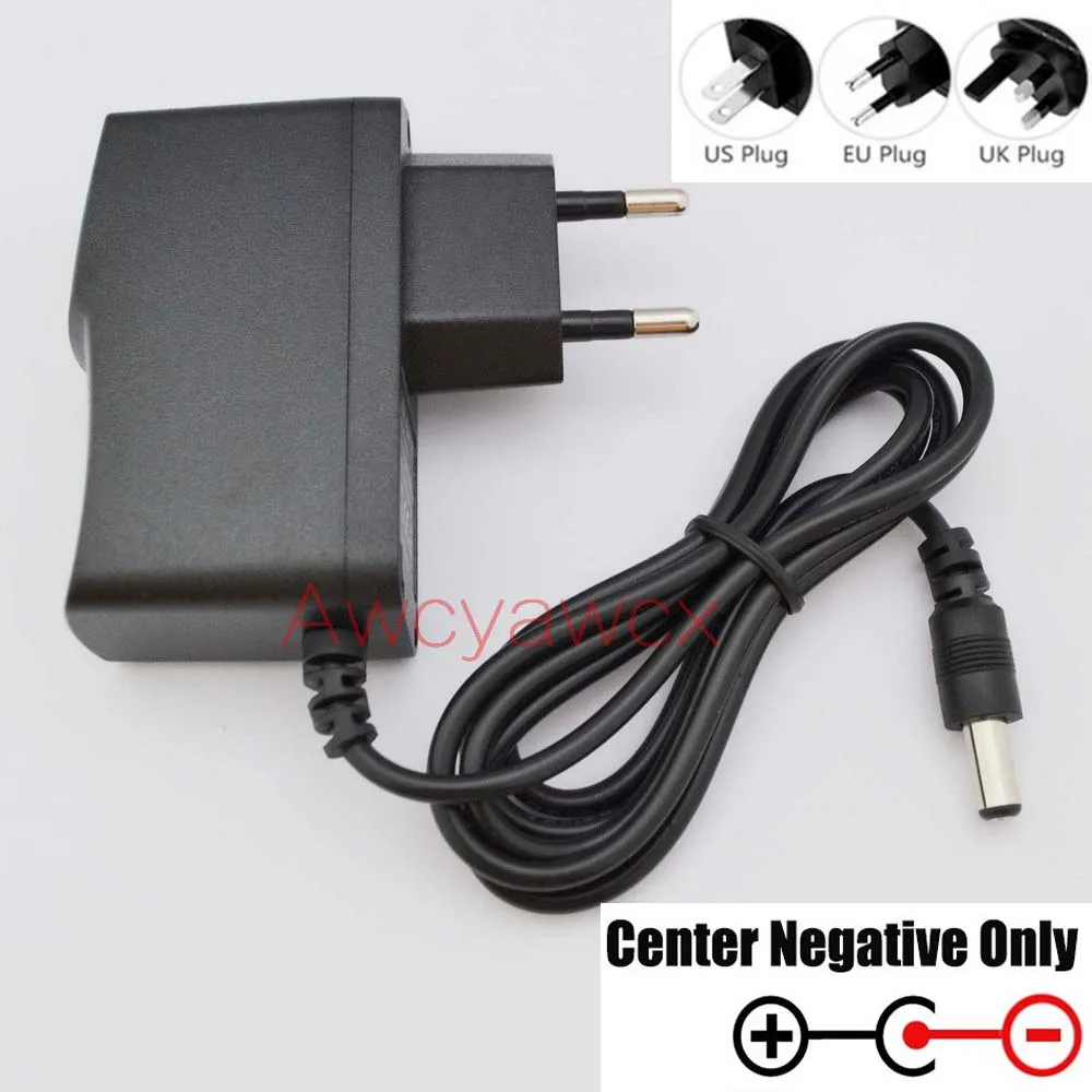 1PCS High quality AC/DC 9V 1A Switching Power Supply For guitar foot pedal Effect adapter Reverse Polarity Negative Inside