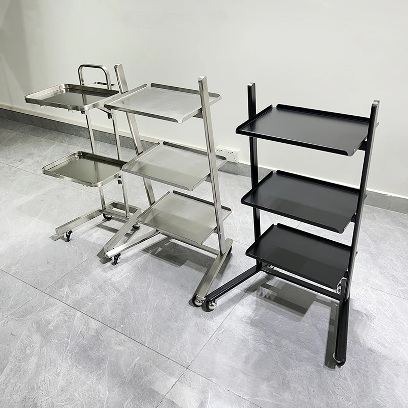 Aesthetic Auxiliary Cart with Wheels Trolley Beauty Salon Furniture Cosmetic Reception Organizers Trolleys Rolling Storage Cart