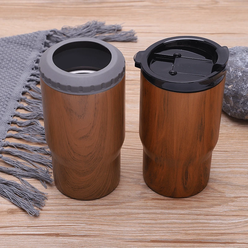 Wood Grain Bingba Cup Insulated Water Bottles Stainless Steel Water Bottles Drinking Bottle Coffee Cup Travel Mug Coffee Thermos