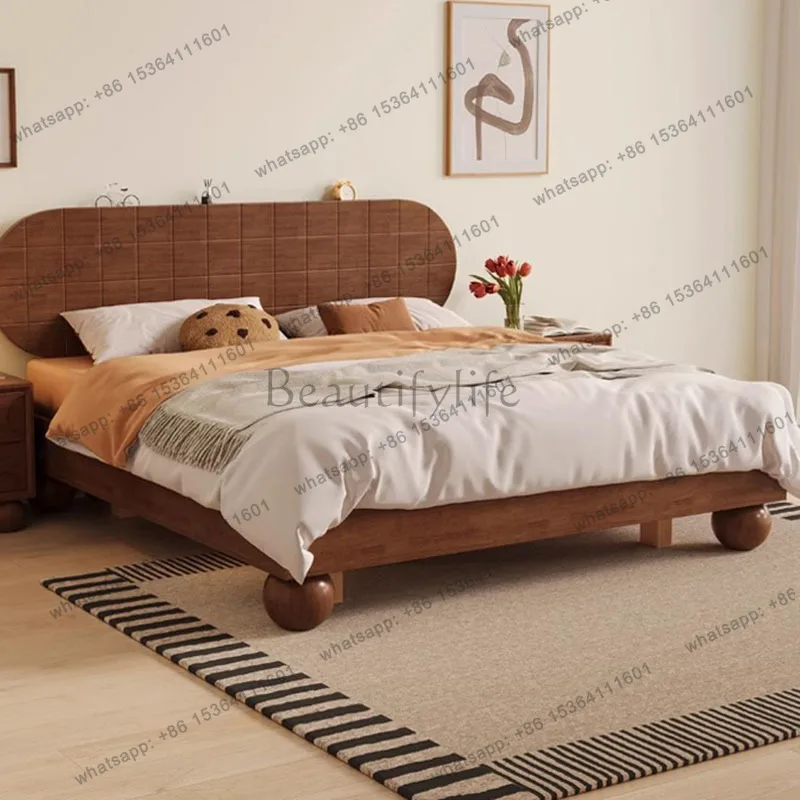 FG Wooden Full Massage Bed Bedroom Sleeping Design Massage Massage Bed Double Frame European Letto Matrimoniale Home Furniture
