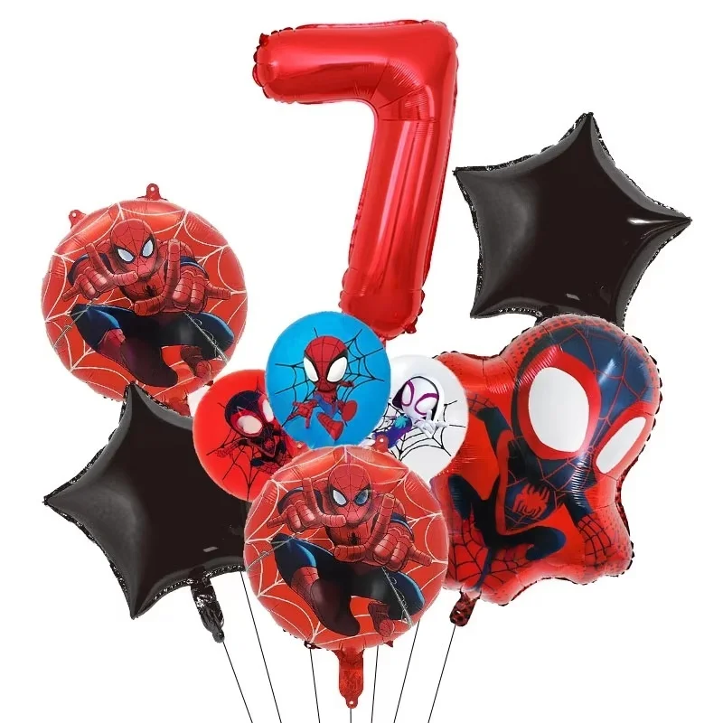 Masker Spider Hero Verjaardagsfeestje Benodigdheden Servies Kit Borden Beker Tafelkleed Achtergrond Ballonnen Kinderfeestdecoratie Gunsten