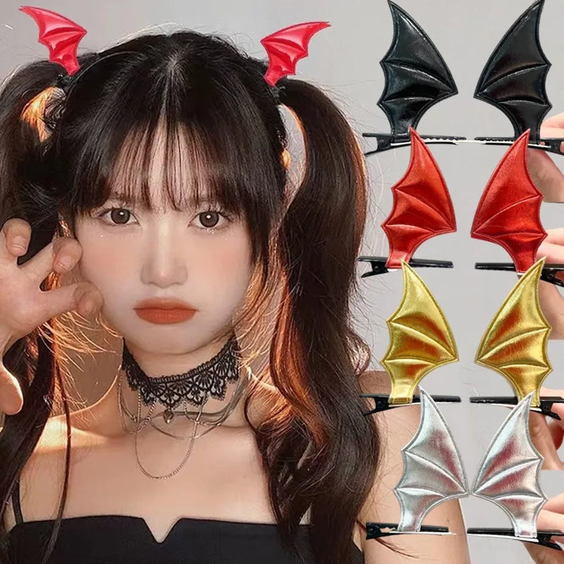 

Cosplay Devil Hair Clips Cartoon Bat Wing Headwear for Halloween Party Devil Wing Hairpin Bangs Clips Party Hair Accessories