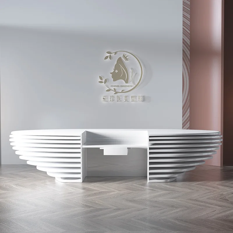 New Style Reception Nail Salon Uniform Design  Reception Desk Furniture