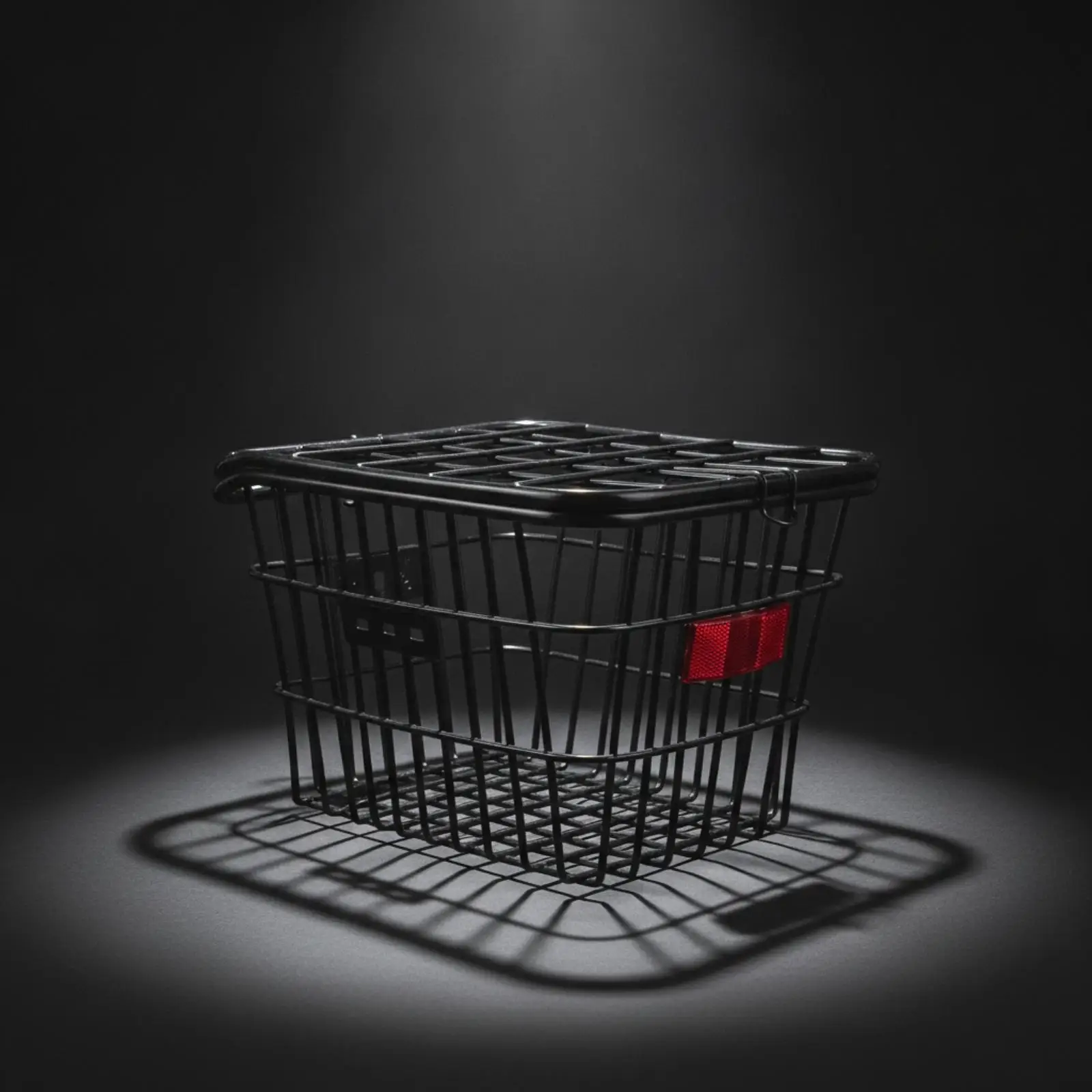 Bicycle Rear Rack Basket Metal Wire Frame with Screws Clips and Rope for Cargo Storage Black Finish for Shopping Trips