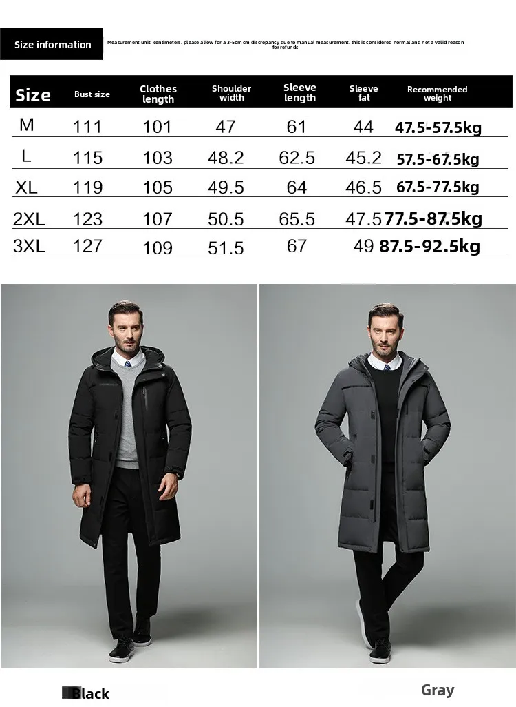 Veste épaisse d'hiver pour hommes, vêtements d'hiver moyens et longs, pour hommes d'âge moyen et âgés, nouvelle collection
