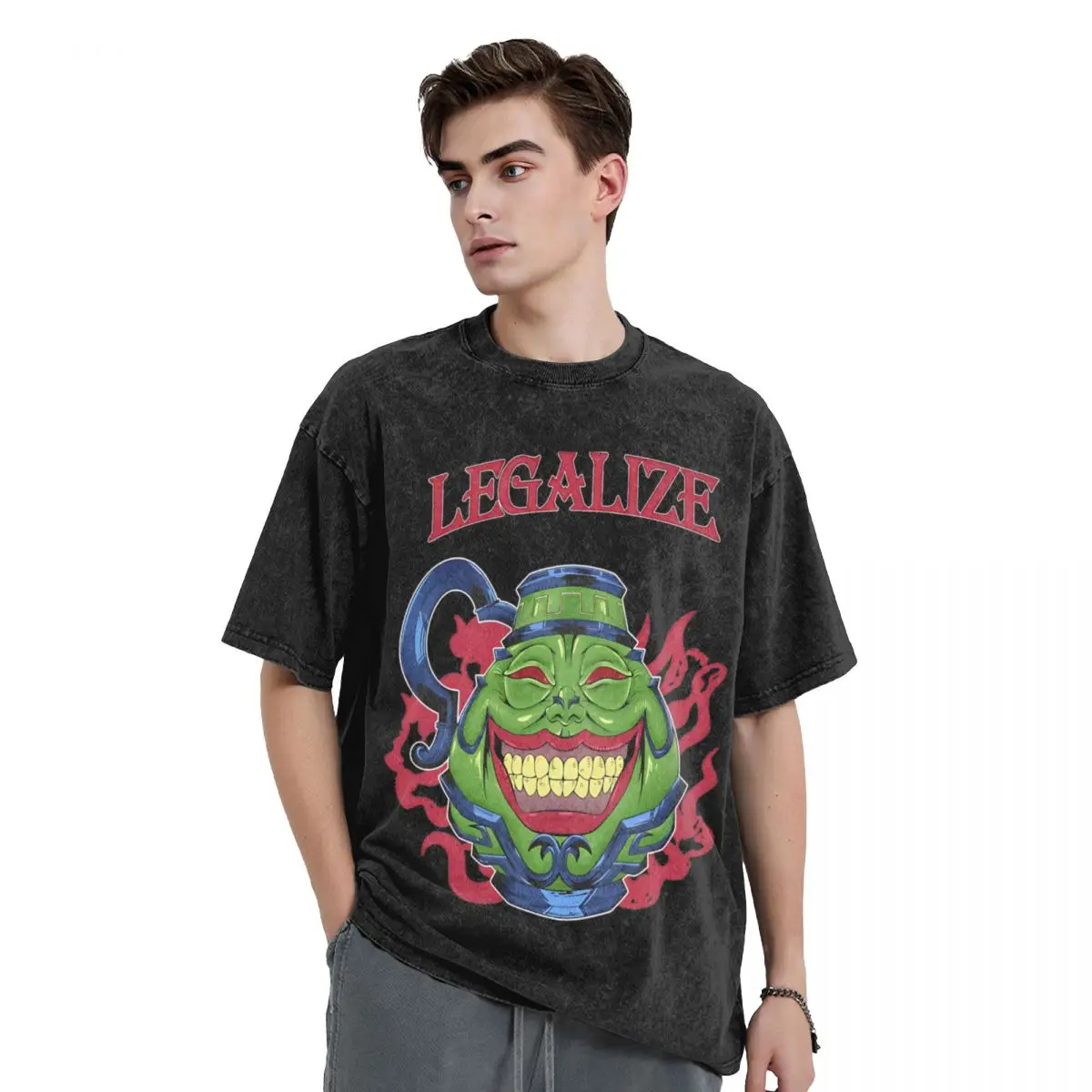 Legalize Pot Of cupiy magliette lavate Streetwear novità T-shirt Yu-Gi-Oh! Maglietta per uomo donna manica corta Harajuku estate