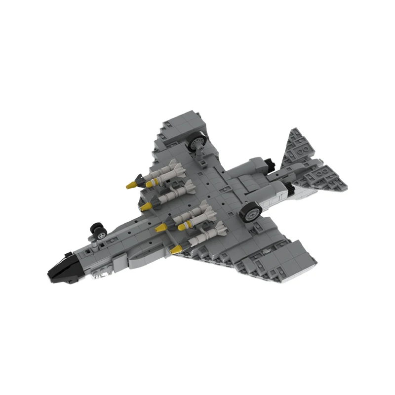 MOC Cold War Era Interceptor Building Blocks Set Twin-Engine Multi-Role Fighter Model Adult Collection Gift Hobby Toy
