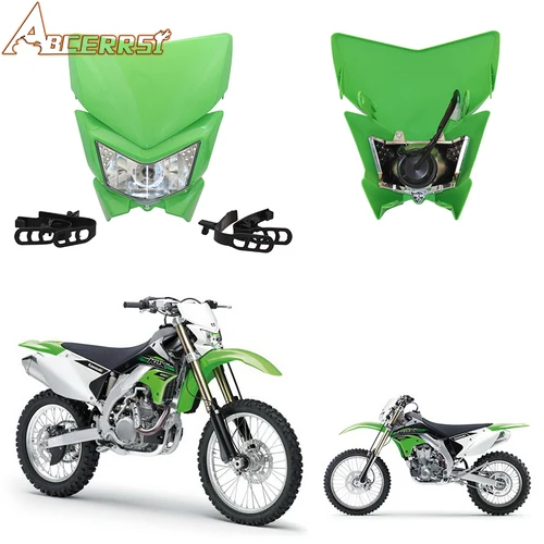 Imagen 1 del producto Faro delantero de motocicleta Kawasaki para KLX 250 450 KMX 125 KDX ZZR WR KX KLR KLE 110 125 140 300 650 faro de moto de cross