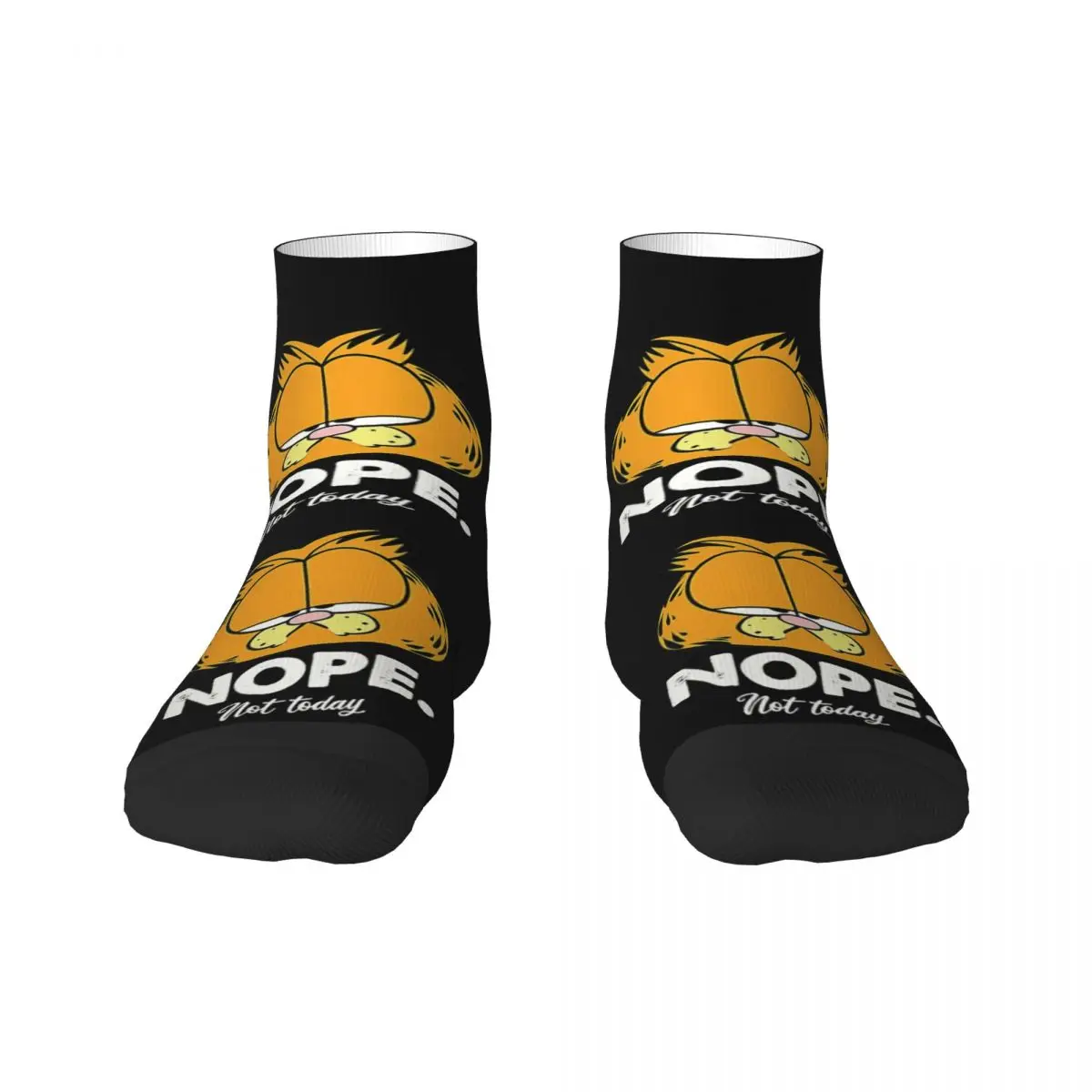 Garfields Nope Dress Socks Men Women Warm Funny Novelty Cat Crew Socks