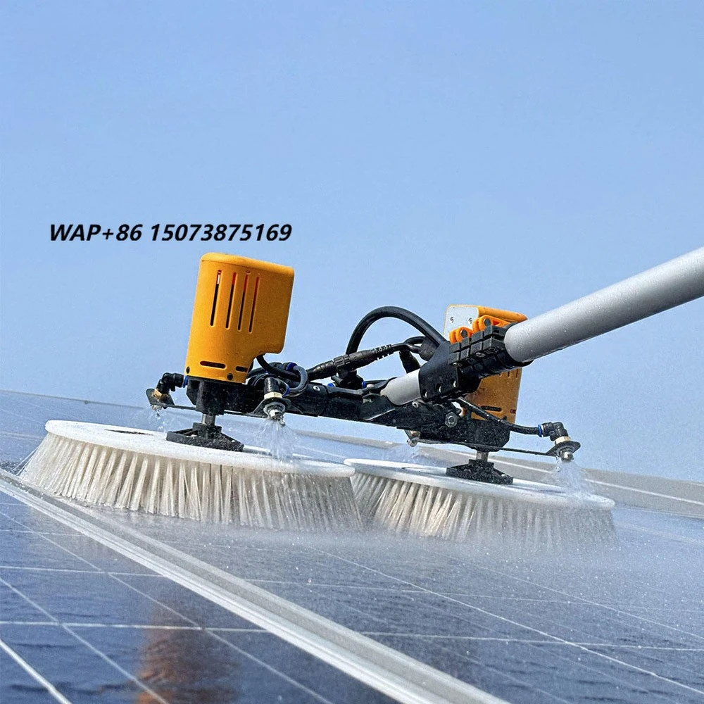 High Quality Complete Kit of Solar Panel Cleaning Tools Including Rotating Cleaning Brush and Solar Panel Cleaning Machine