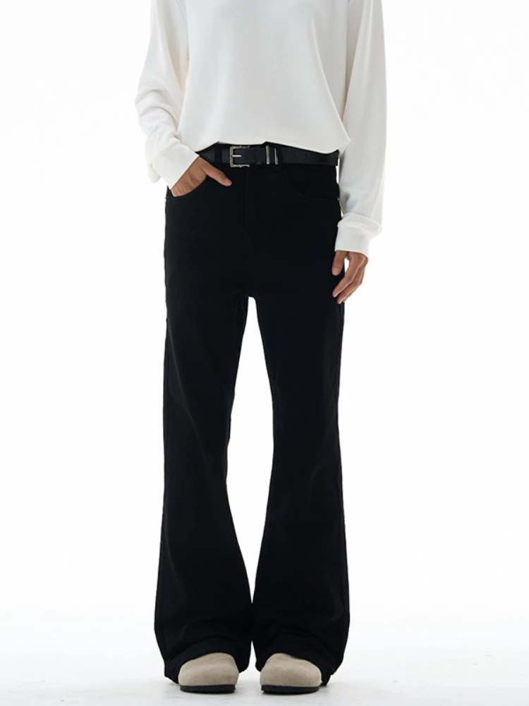 

Новые модные мужские расклешенные брюки, однотонные эластичные тонкие широкие брюки в стиле хиппи, повседневные брюки в стиле хип-хоп, мужская уличная одежда