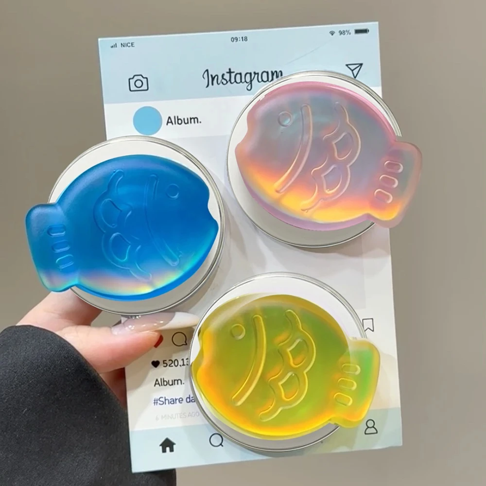 Taiyaki coreano con gradiente 3D para teléfono Magsafe, soporte Tok para iPhone 16 Pro, soporte de carga inalámbrica magnética