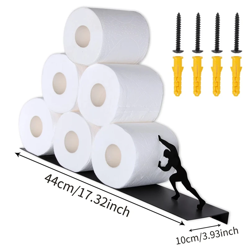A74E-สุขาผู้ถือม้วนกระดาษ Wall Mount จัดเก็บ Strong Man รูปร่างสแตนเลสผ้าเช็ดตัว ROLL สําหรับห้องน้ํา