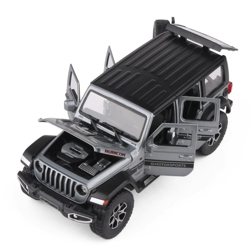 Wrangler – SUV tout-terrain en alliage métallique moulé sous pression, modèle de voiture, son et lumière, objets de collection, décoration de loisirs, anniversaire garçon, 1:22
