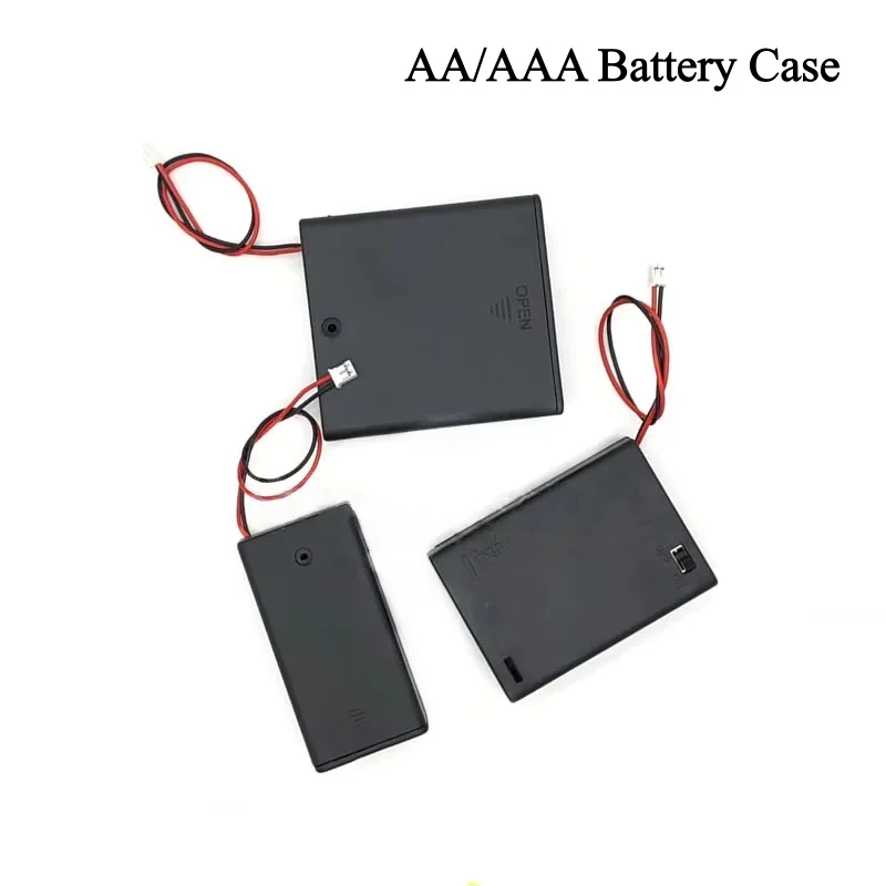 With PH2.0-2P Plug 150mm Leadwire 2/3/4x1.5V AA/AAA 3V/4.5V/6V Cell/Battery Case Holder With Cover And Switch