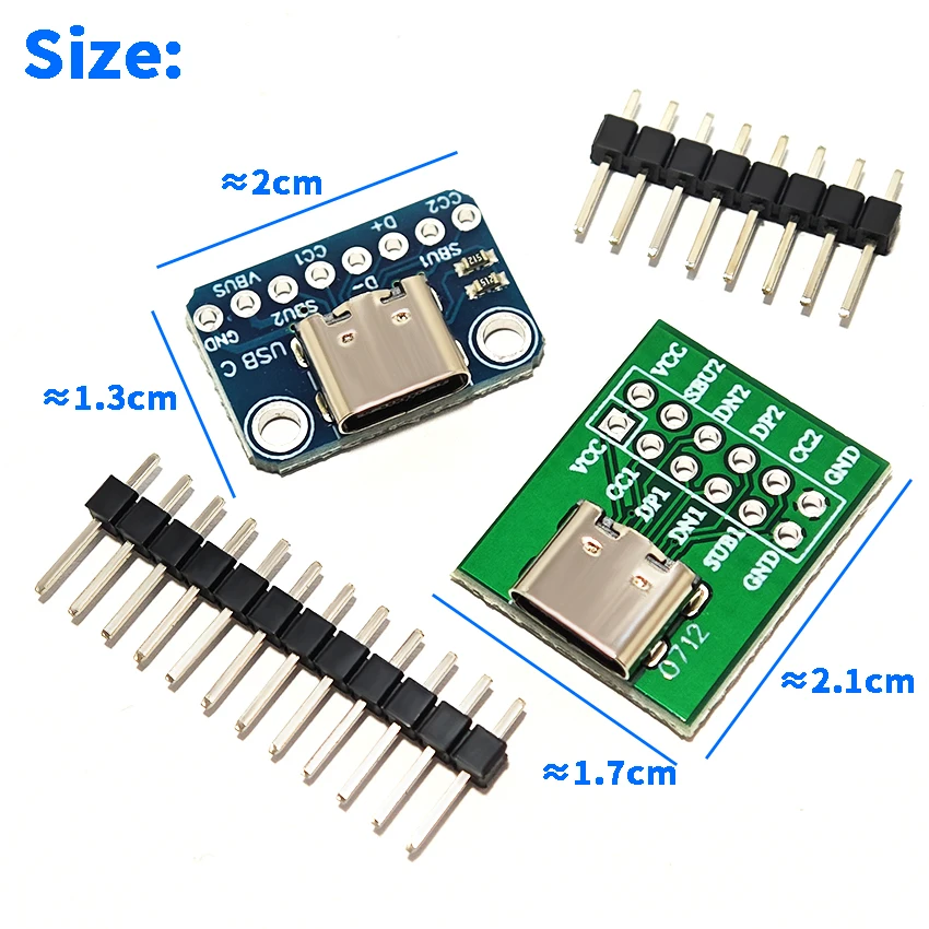 

TYPE-C Female Test Board USB3.1 16P to 2.54 High Current Power Adapter Board Module for Arduino
