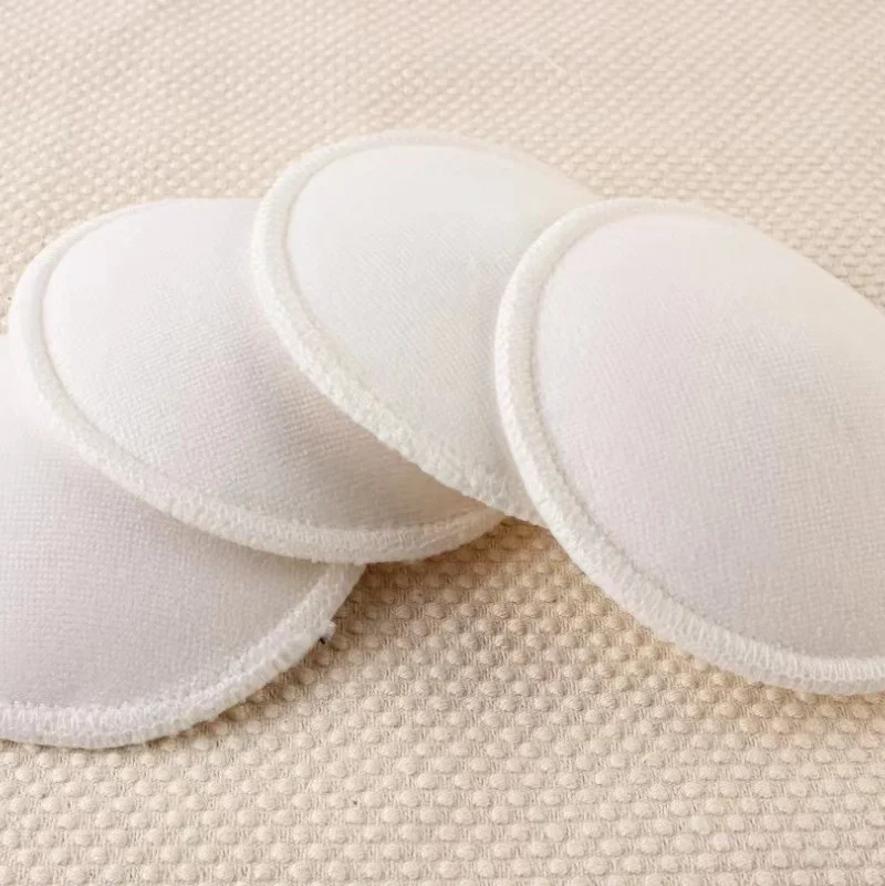 4Pcs/pack Breast Pads Spill Prevent Bra Pad Soft Cotton Washable Reusable Absorbency Breast Feeding Nursing Pad