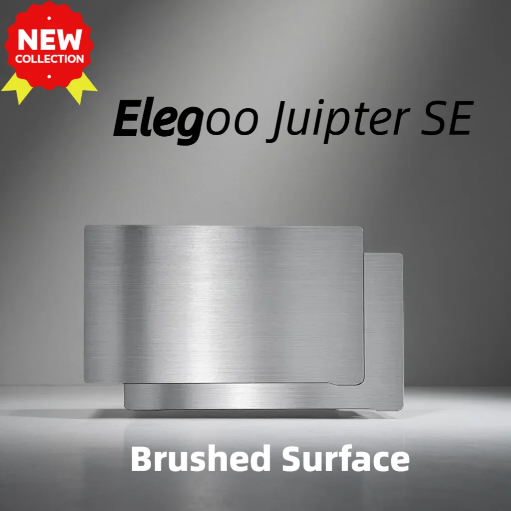 

ENERGETIC Magnetic Build Plate 286x165mm Brushed Surface Spring Steel Sheet + Flexible Base for Elegoo Jupiter SE Resin Platform