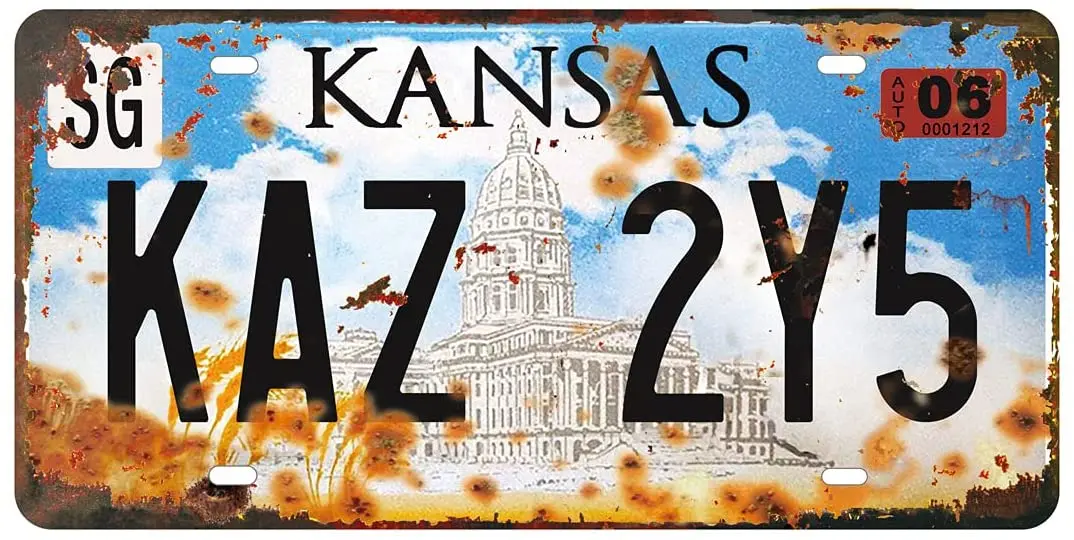 Panguru, 2 шт., металлические вывески из сверхъестественного материала, металлические бирки с номером, опора для туалетного столика, 12x6 дюймов