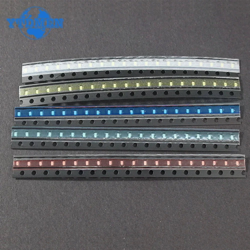 100PCS SMD LED 0603 Light Emitting Diode Ultra-bright Smd LED Red White Yellow Green Blue 20mA for DIY Lighting