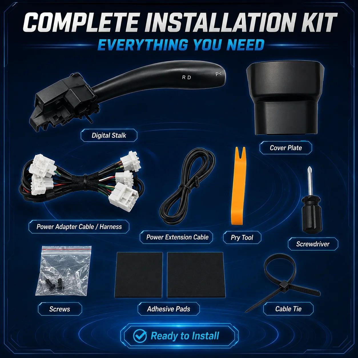 Shift Lever with Paddle Shifters Column Shifter for Tesla Model Y Juniper 2025-2026 EV Components Adapted for EU APAC Markets