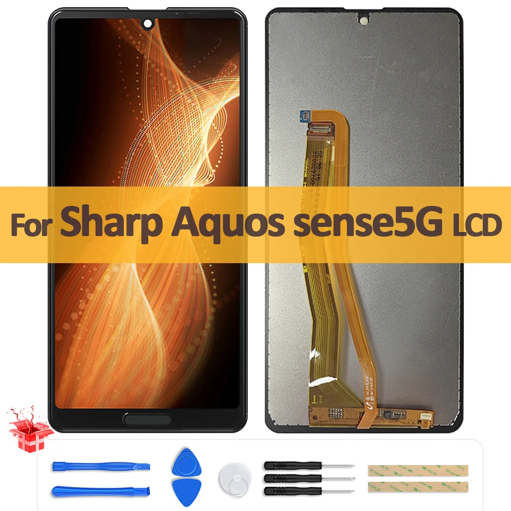 

5,8 "Оригинальный ЖК-дисплей для Sharp Aquos sense 5G LCD SHG03 дисплей для Aquos sense кодирующий преобразователь сенсорного экрана в сборе экран для замены