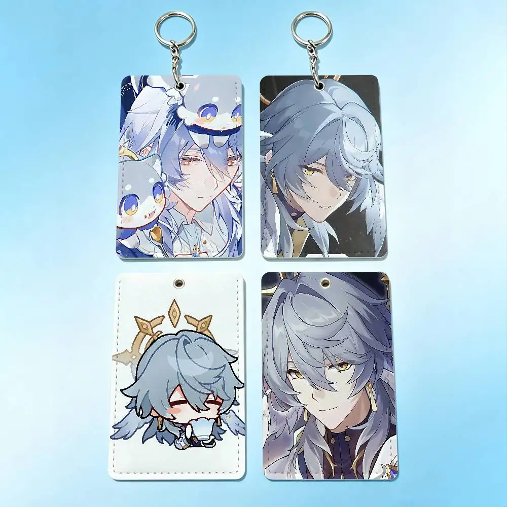 

Sunday H-Honkai S-Star Rail Card Case Leather Card Holder Keychain Key Ring Door Access Tags ID Card Case Keychain