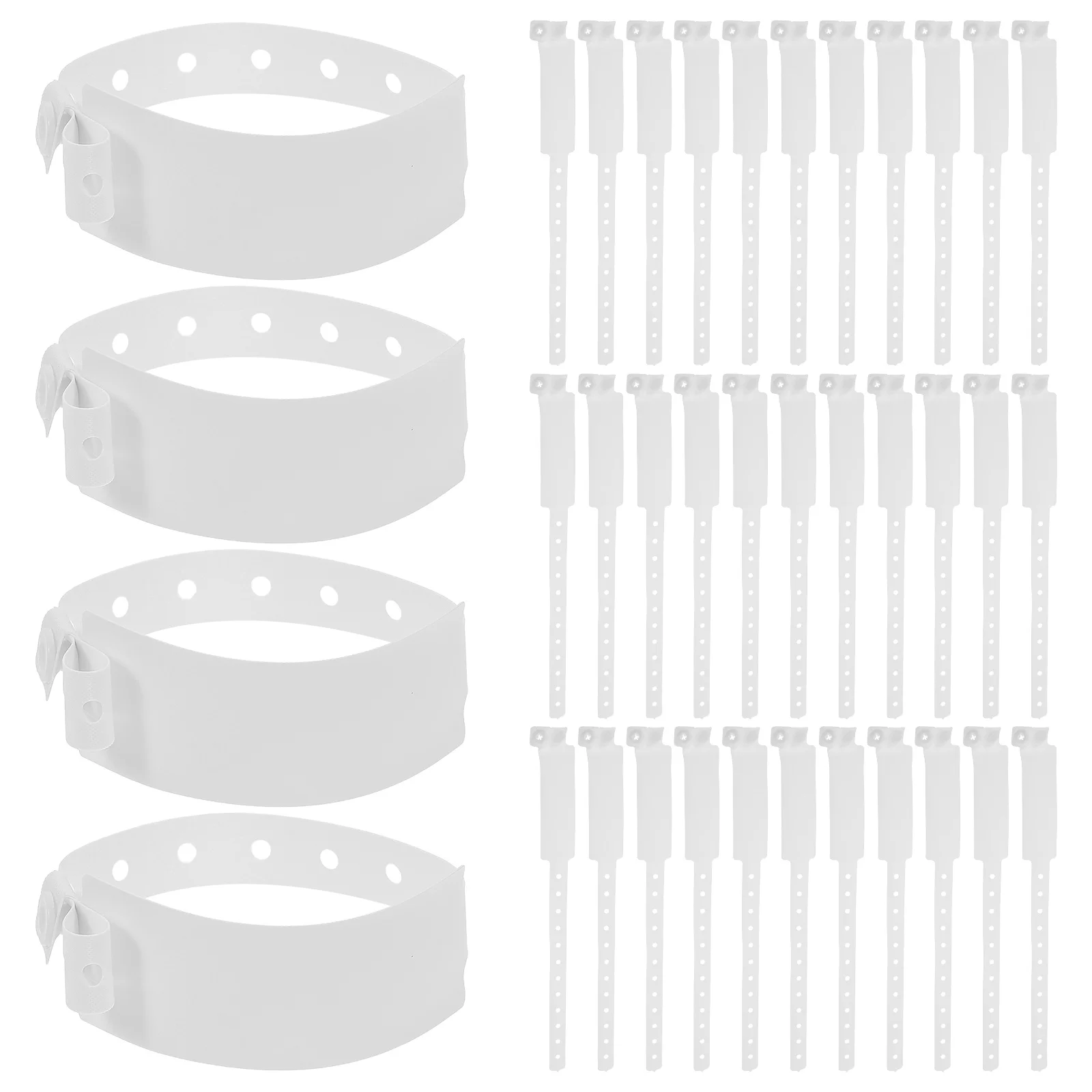 100 Pcs Wrist Band Disposable Medical Wristband Supplies Bracelets Wristbands White Hospital