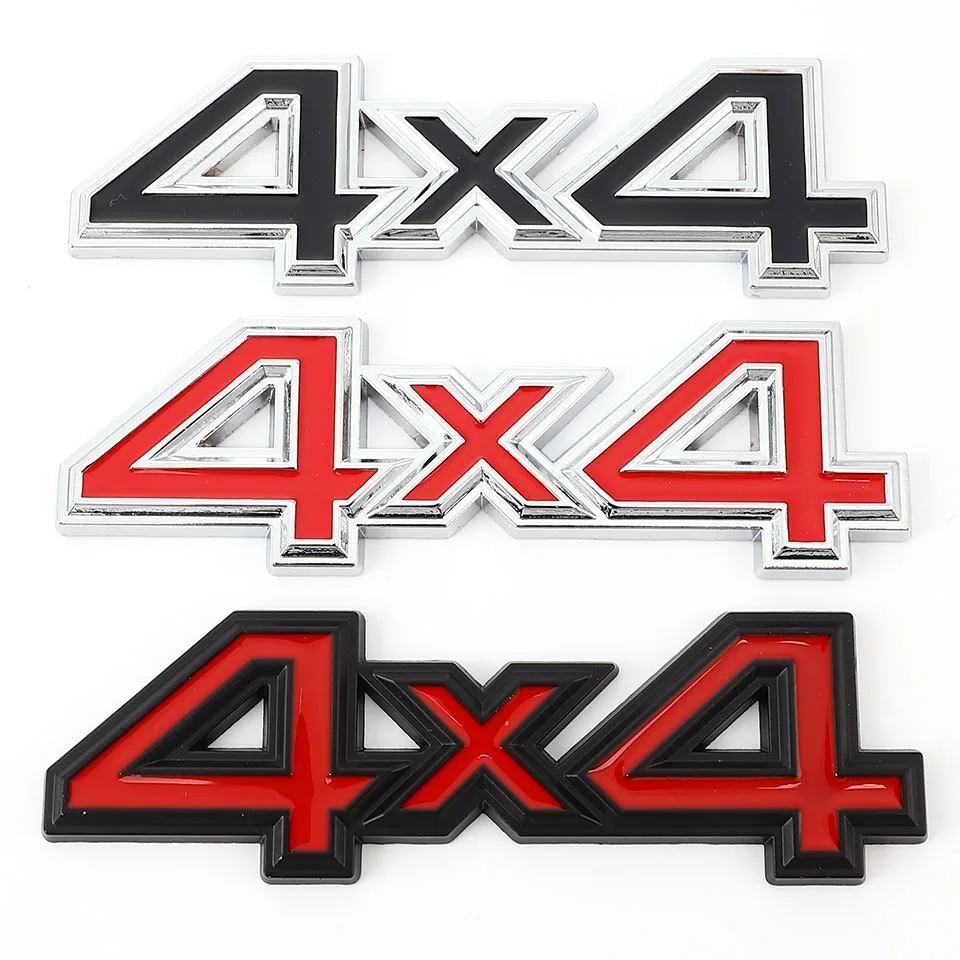 

Car Sticker 4X4 Logo Trim Front Hood Grille Emblem Badge Rear Trunk 3D Car Decals for Audi Mitsubishi Nissan Toyota Mercede BMW