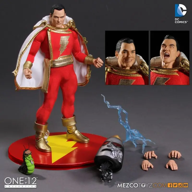 

in stock High-Quality Replica 6-inch Cloth Costume Shazam! Articulated Action Figure Model Display Doll Toy Birthday Gift