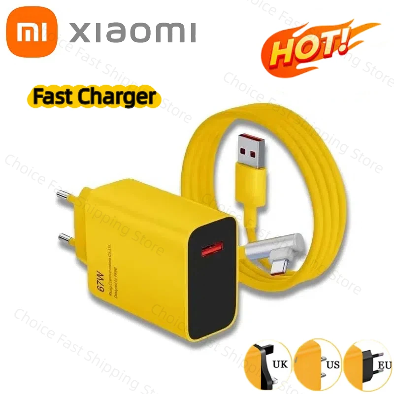 

XIAOMI Быстрое зарядное устройство USB Ultra Quick Charging 67 Вт USB 3.0 EU US Plug Зарядное устройство для мобильного телефона для iPhone Huawei Мобильные аксессуары