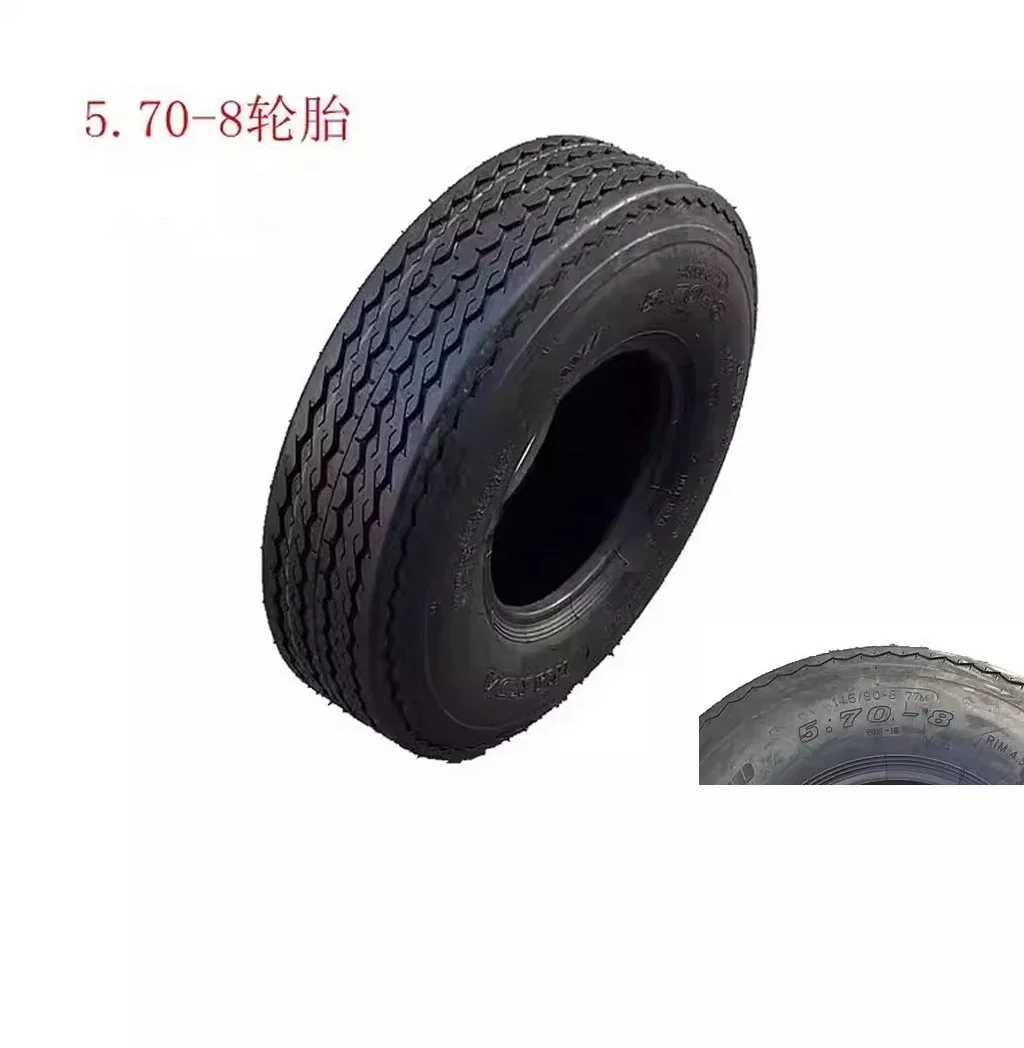 

Шина для тяжелых условий эксплуатации 5,70-8 Шина Внешняя шина WANDA Для газона Трактор Универсал Снегоуборщик ATV Гольф Автомобиль картинга