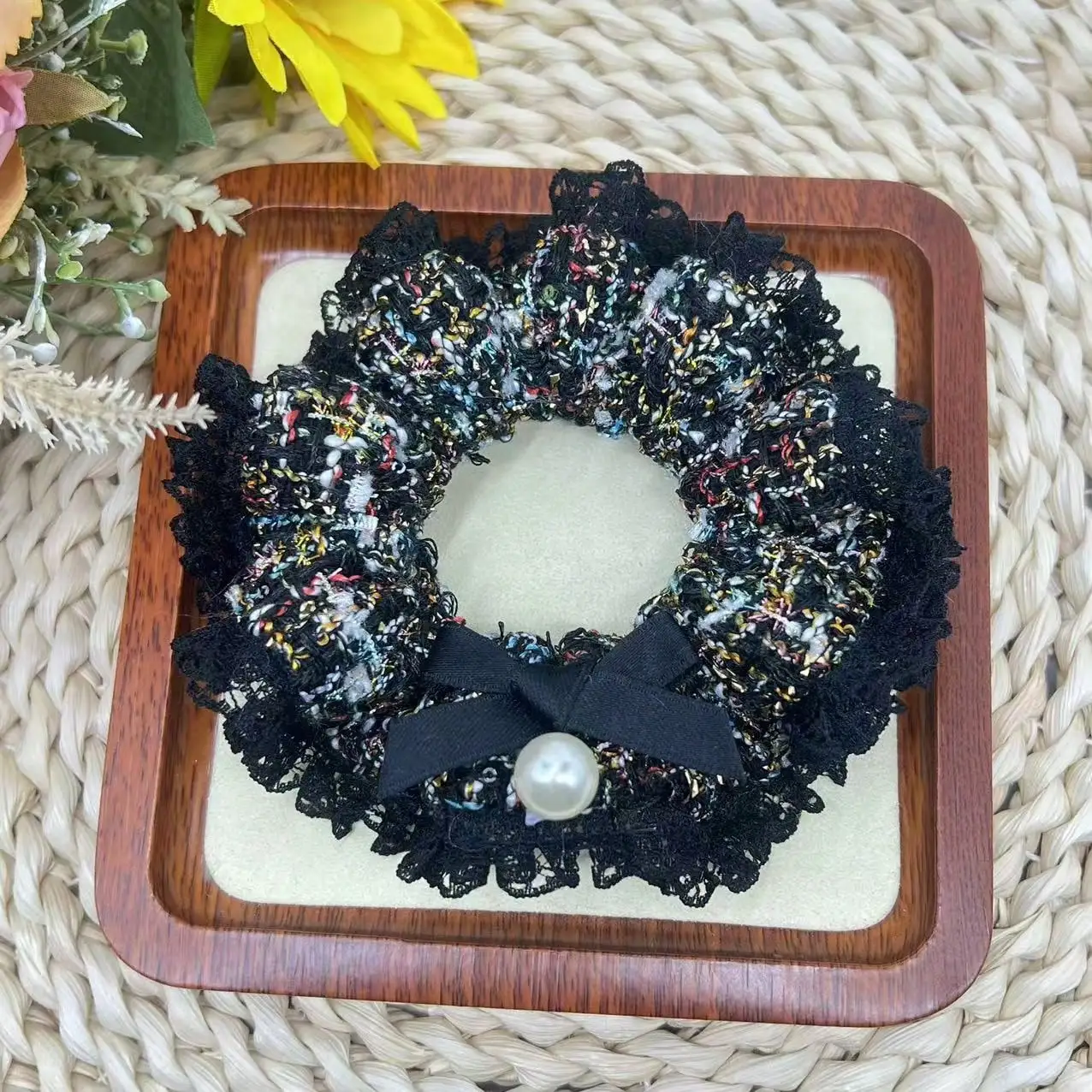 

1pc New Handmade Scrunchie, Sweet Lolita Style, Niche Heavy-Duty Scrunchie Hair Accessory, Hair Rope, Headband