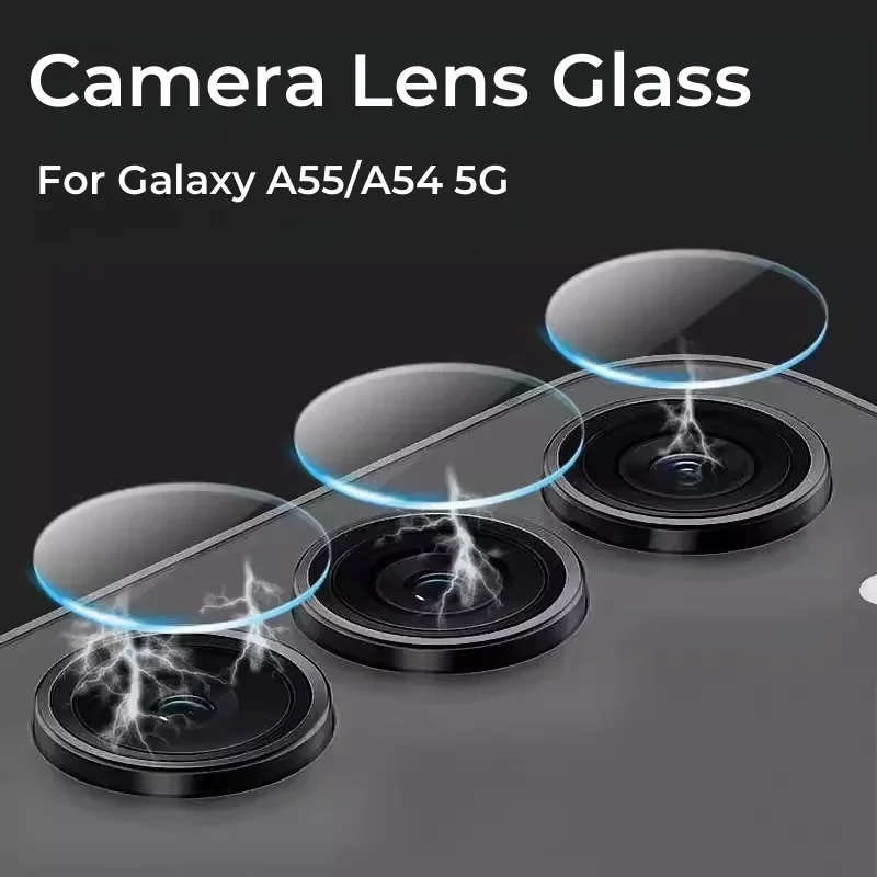 3 قطعة عدسة الكاميرا الزجاج ل غالاكسي A55 A54 5G A34 4G HD واضح عدسة فيلم المقسى لزجاج غالاكسي A54