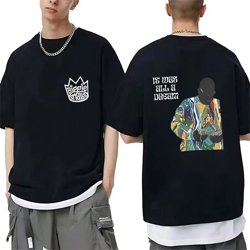 

Rapper Notorious BIG 90s Hip Hop Double Sided printed T Shirts Men Women's Casual Oversized short sleeve Cotton vintage t-shirt