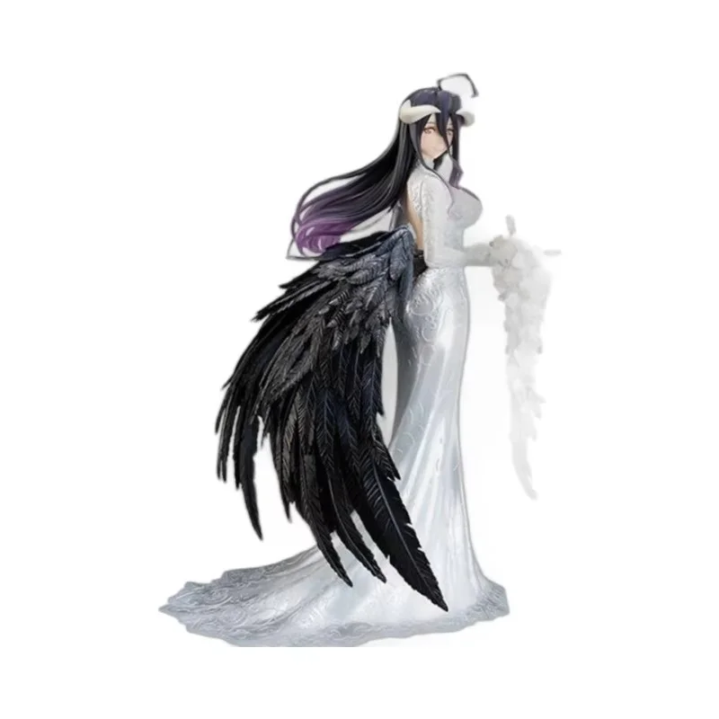 Jovem Senhor Overlord King of Bones Albedo Zhanzi Figura de ação de animação - Tema de vestido de casamento Brinquedo colecionável para fãs