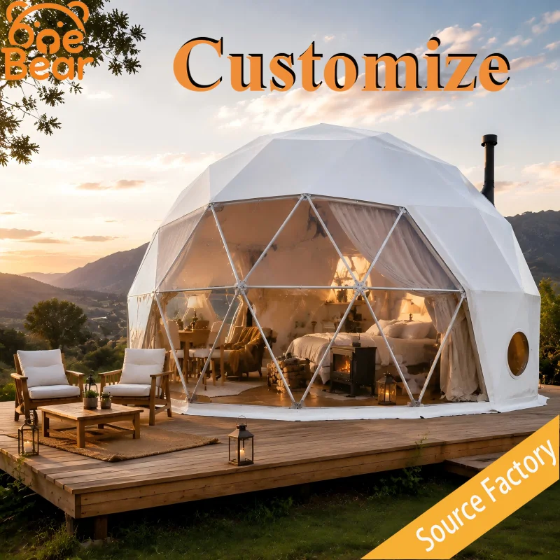Hot‑Sale Outdoor Glamping Dome House Panoramic View Geodesic Round Tent for Campsite Resort Homestay SummerHoliday Accommodation