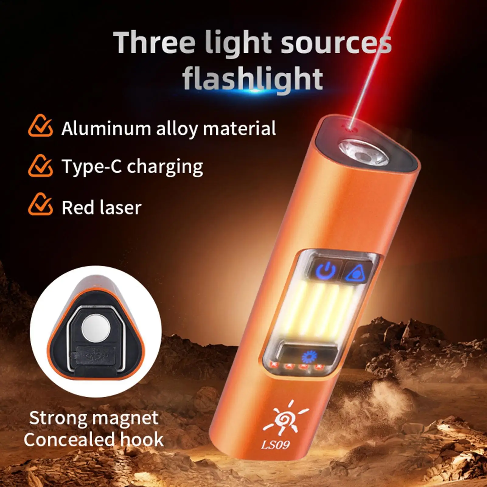 

Flashlight Rechargeable Rechargeable Lightweight Portable Multi-functional Lamp Portable Bright Lights For House Indoor Outside