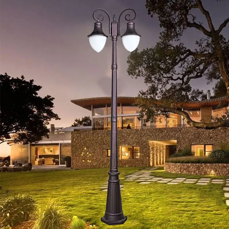 Imagem -04 - Outdoor Retro High Pole Paisagem Road Light Estilo Europeu Gramado Villa Jardim ao ar Livre Impermeável 23 m