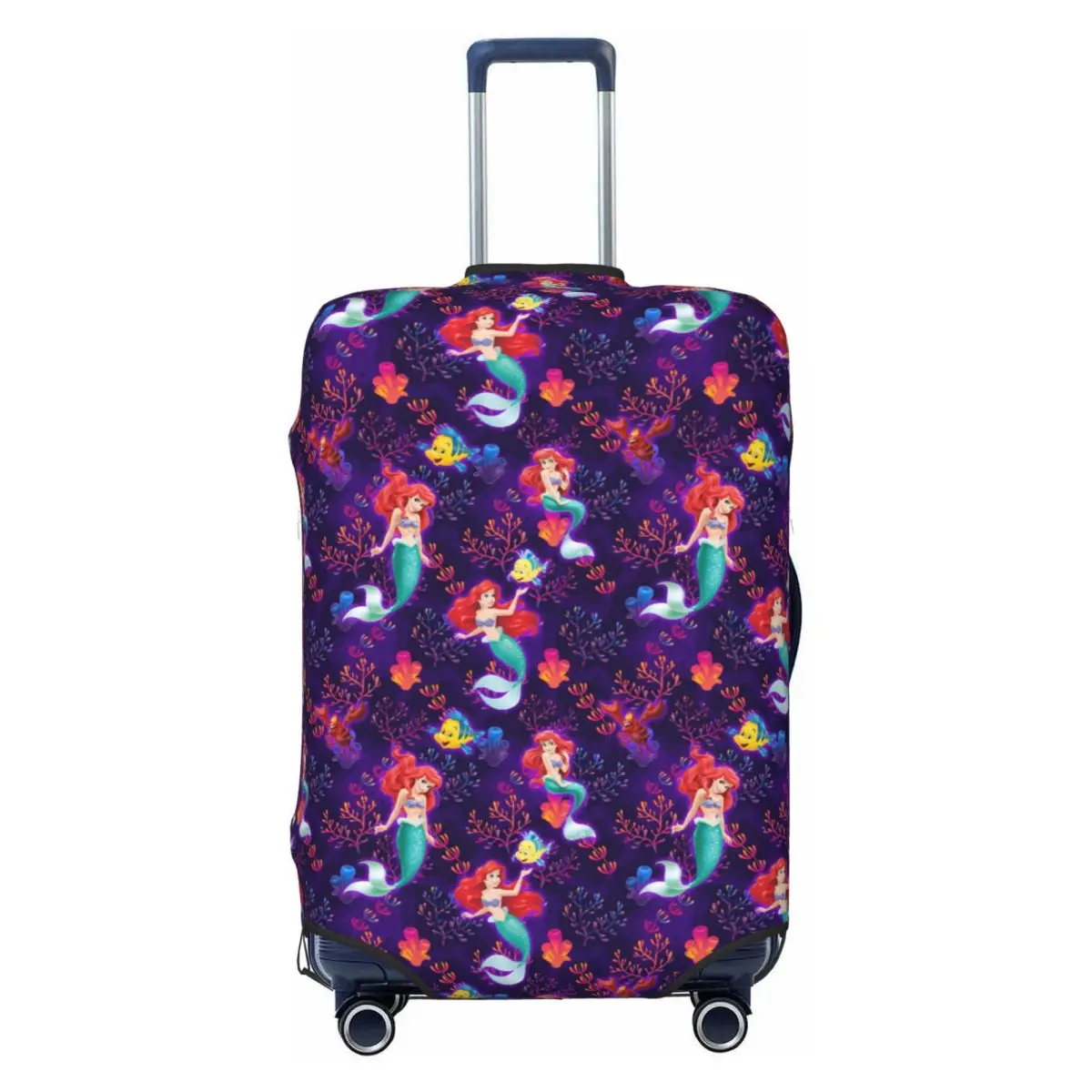 

Custom The Little Mermaid Luggage Cover Funny Classical Anime Cartoon Suitcase Protector Covers Suit For 18-32 inch