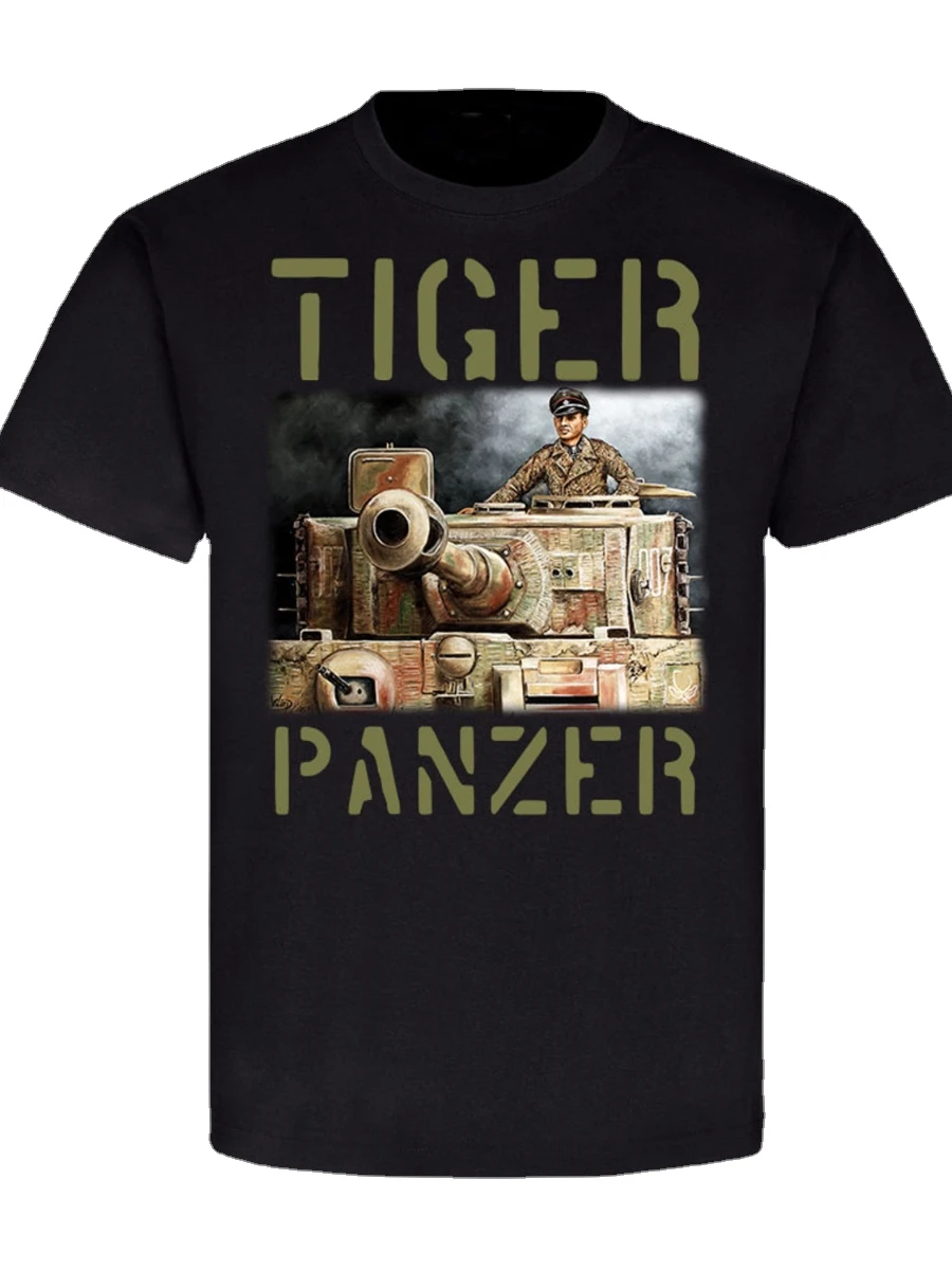 Tiger Tank Ace Normandy 1944 Armoured  Panzer T-Shirt. Summer Cotton Short Sleeve O-Neck Mens T Shirt New S-3XL