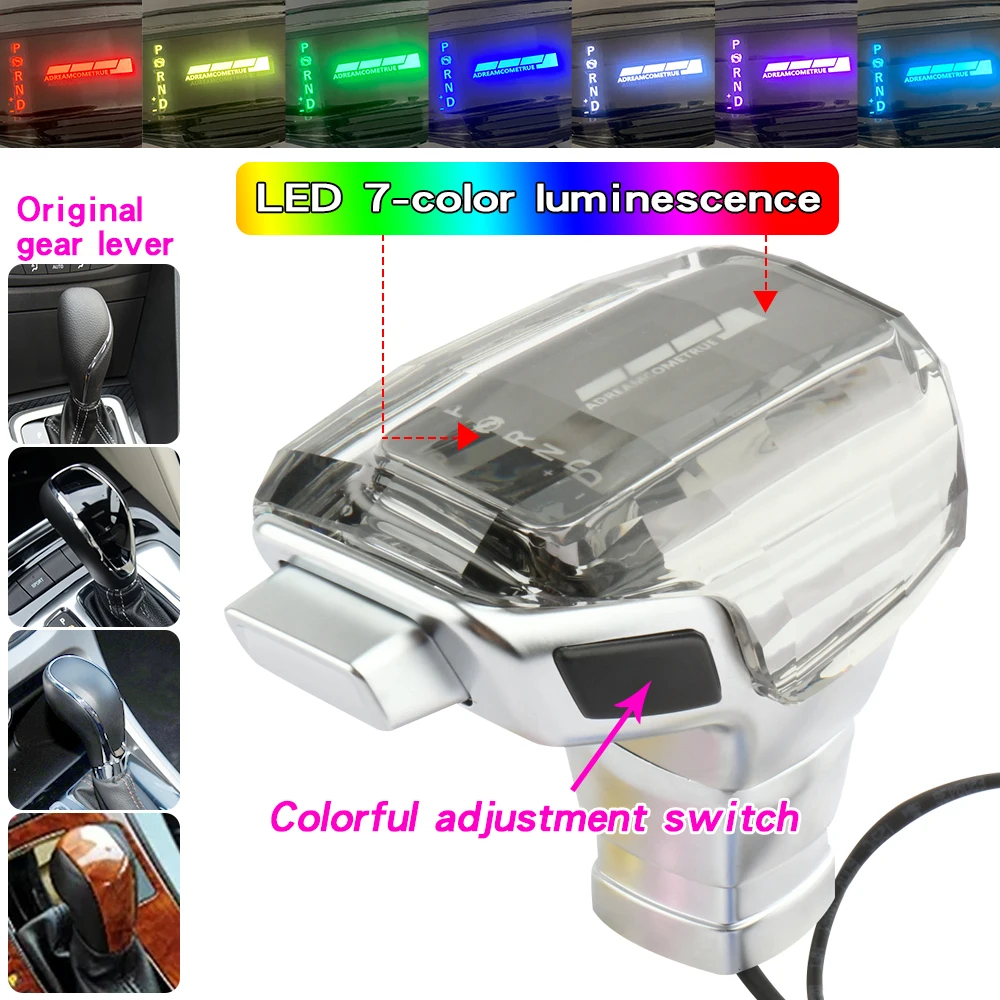 

For Buick Regal Holden Vauxhall Excelle Gl6 Verano Laccrose Gear Shift Shifter Knob Lever gearbox 7 Color LED Crystal Automatic