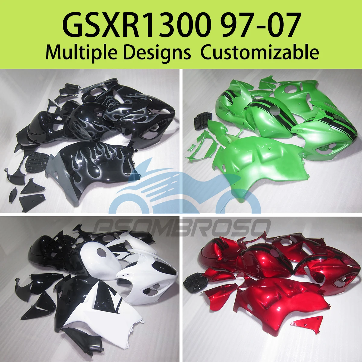 

ABS Fairng Set for SUZUKI GSXR 1300 1997-2007 Motorcycle Fairings Bodywork Kit GSXR1300 97 98 99 00 01 02 03 04 05 06 07