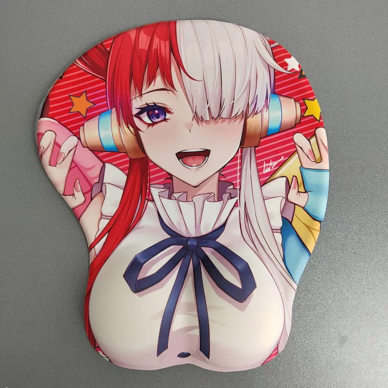 Anime Nami Robin Uta Hancock Yamato Tappetino per mouse in silicone One Piece Supporto per polso 3D Tappetino per mouse Petto sexy Poggiapolsi 3D Tappetino per mouse