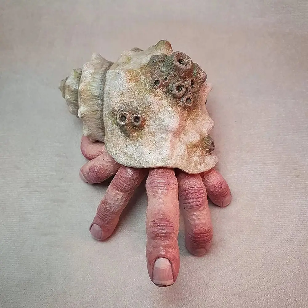Finger Spielzeug Realistische Harz Finger Krabbe Simulation Muschel Shell Parasitäre Finger Krabbe Bunte Schnecke Einsiedlerkrebs Spielzeug Kind Geschenk