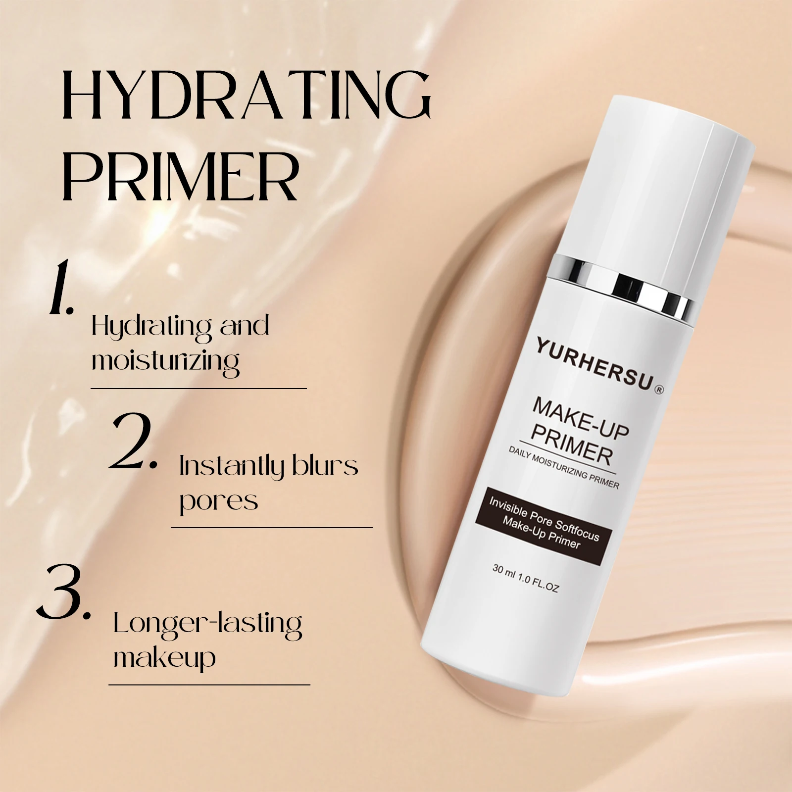Soothing makeup primer moisturizes hydrates brightens skin tone leaving a natural radiant complexion. Gentle and non-greasy