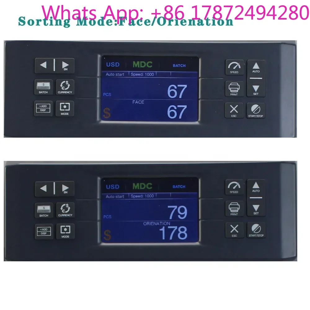 

Multi-currency Money Counter Detector Machine Value USD EUR GBP Cash Banknote Bill Counter