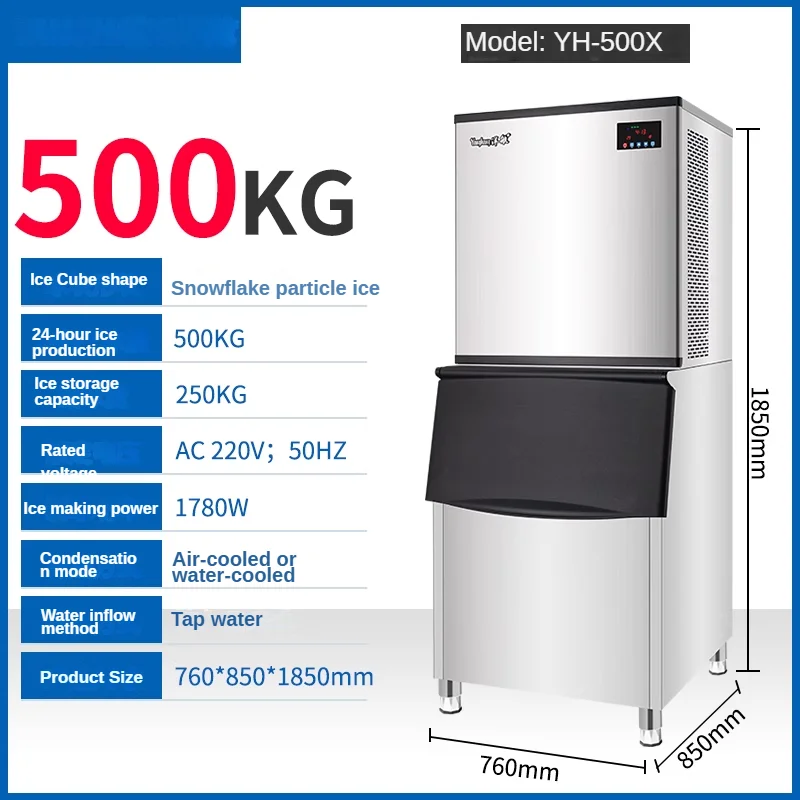Split Type Commercial Ice Cube Ice Machine Full Size Cube Undercounter Commercial Automatic Ice Maker