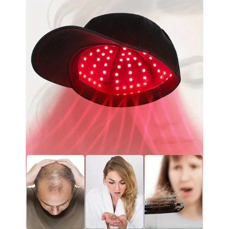 New 96Pcs Infrared LEDs 660nm&850nm Red Light Therapy Hair Growth Cap for Hair Regrowth Anti Hair Loss Relax Scalp Hair Care Hat